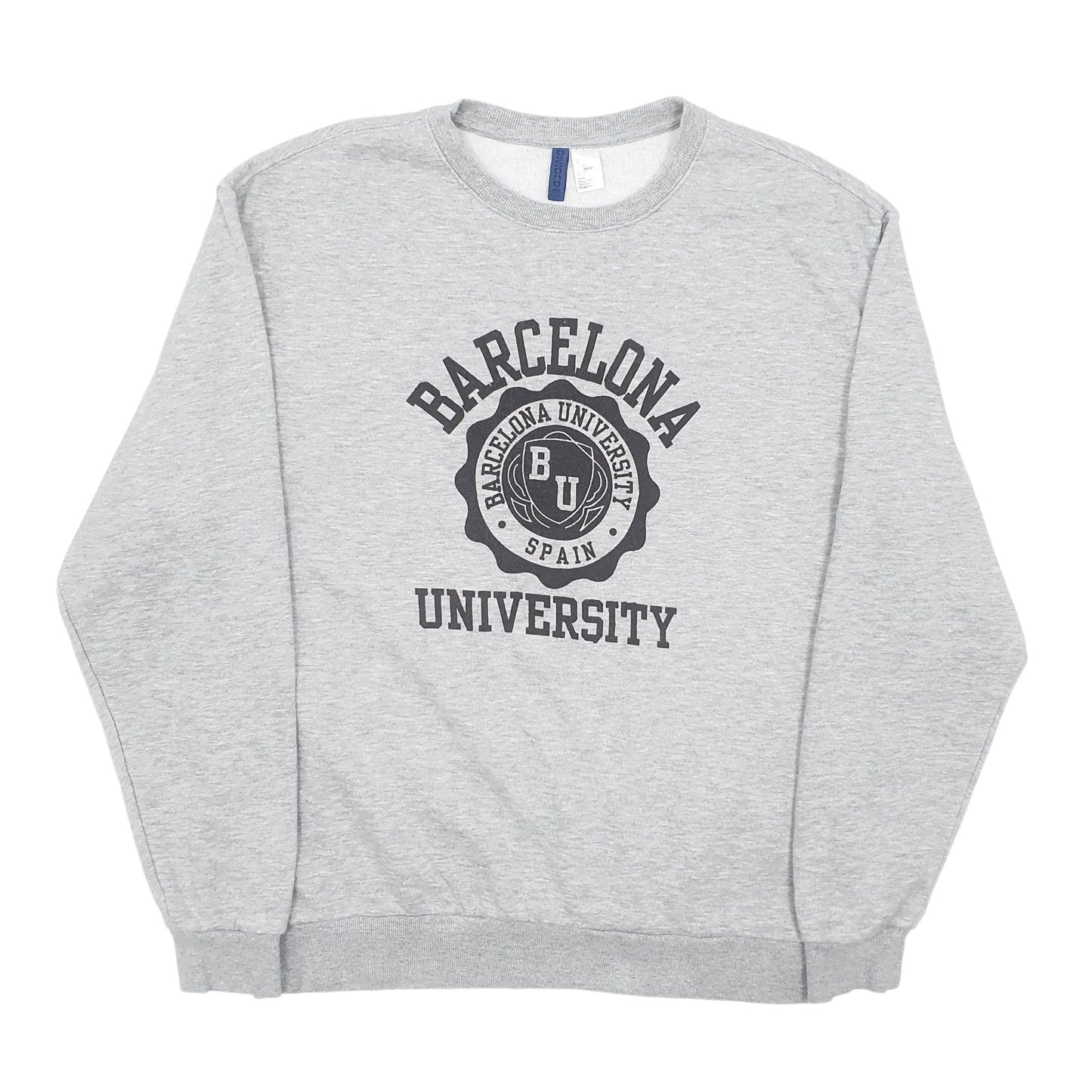 Mens Grey H&M Barcelona University Crewneck Jumper