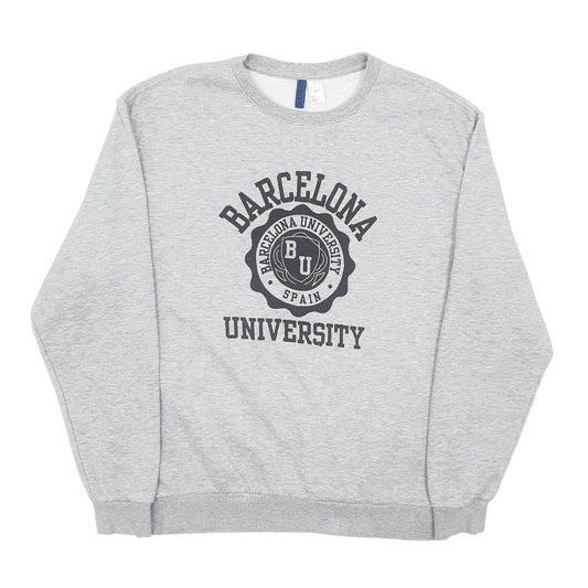 Mens Grey H&M Barcelona University Crewneck Jumper