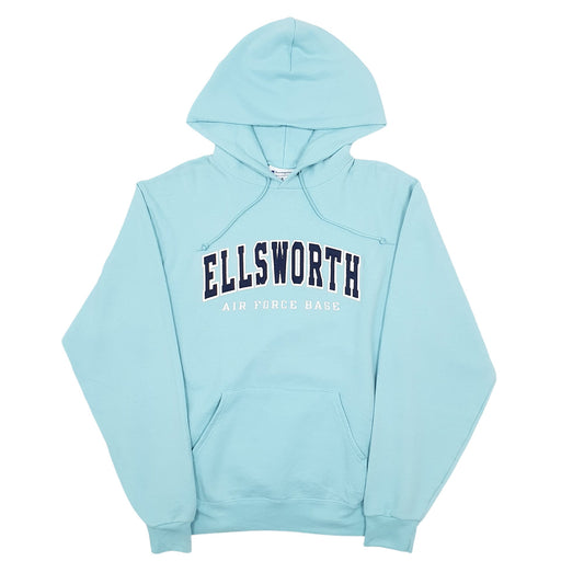 Mens Blue Champion Ellsworth Air Force Base Hoodie Jumper