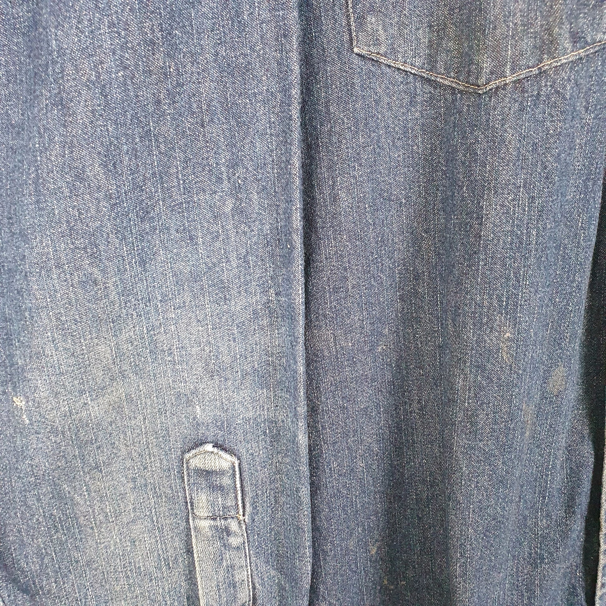 Mens Blue BB Brand Denim Western Long Sleeve Shirt