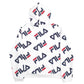 Mens White Fila Spellout Hoodie Jumper