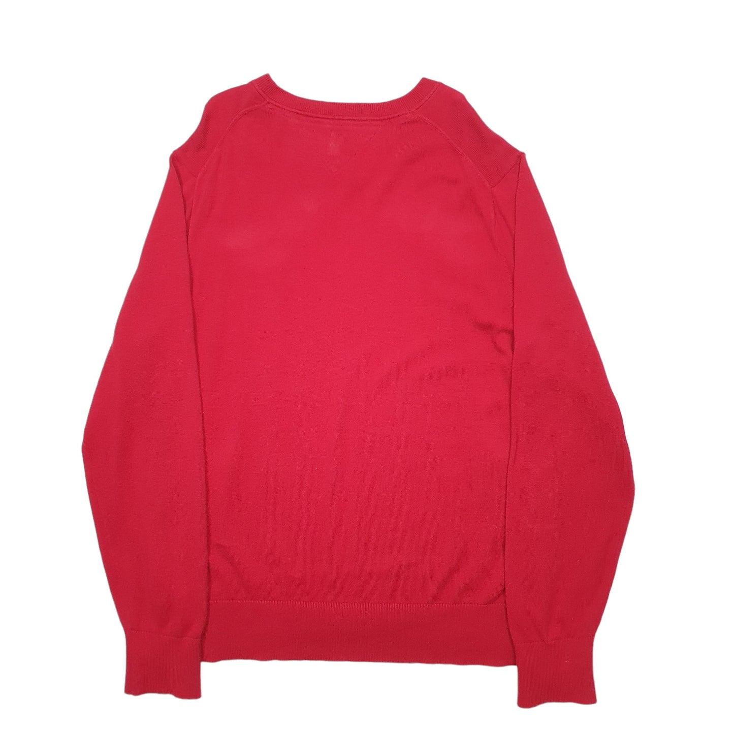 Mens Red Tommy Hilfiger Knit Crewneck Jumper