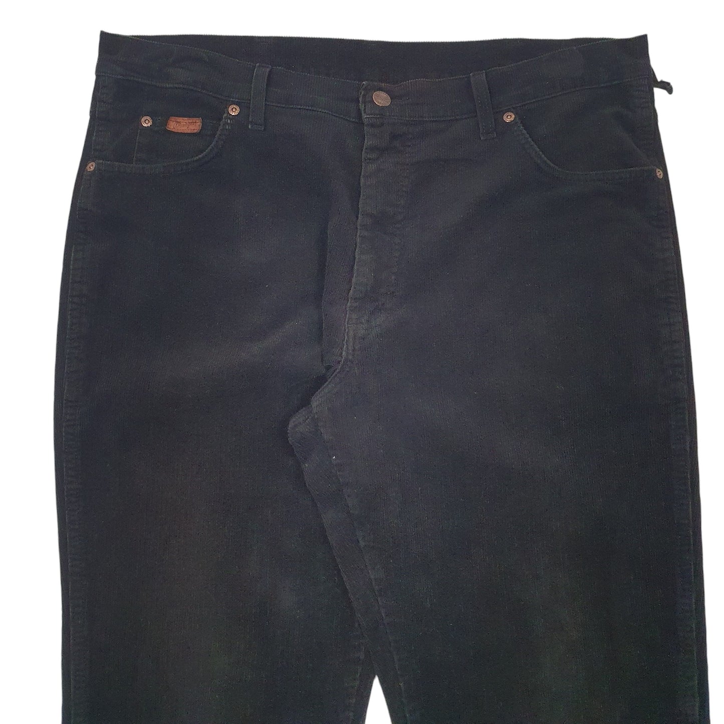 Mens Black Wrangler  Corduroy Trousers