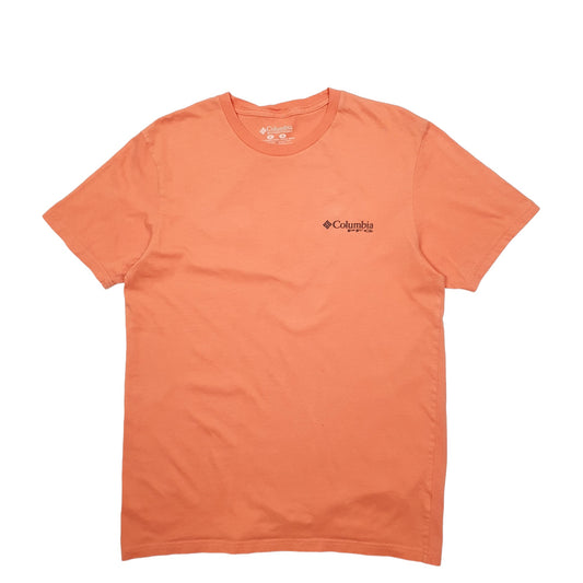 Mens Orange Columbia Sportswear PFG Short Sleeve T Shirt