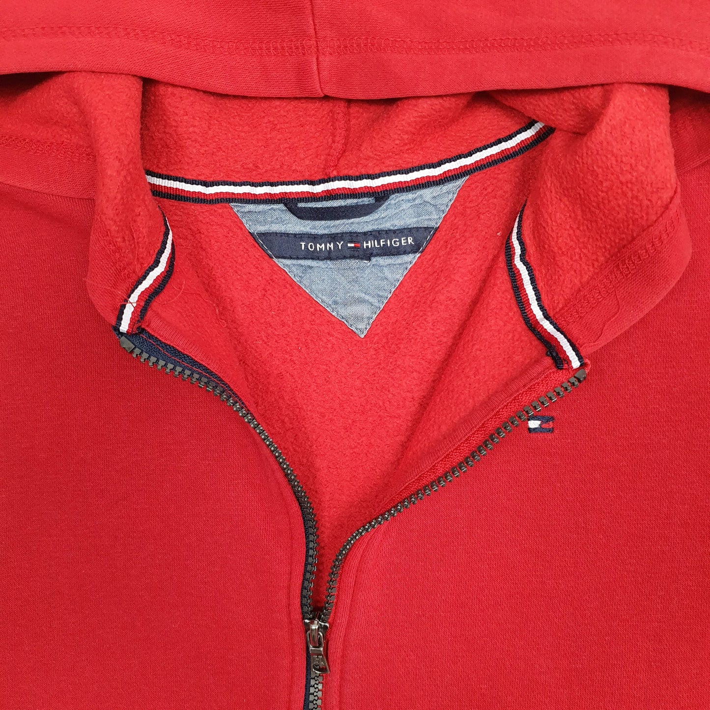 Womens Red Tommy Hilfiger Hoodie Full Zip Jumper