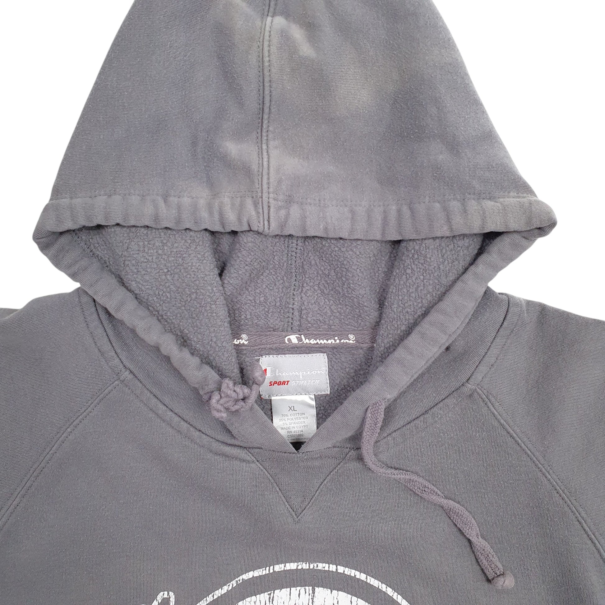 Mens Grey Adidas Spellout Hoodie Jumper