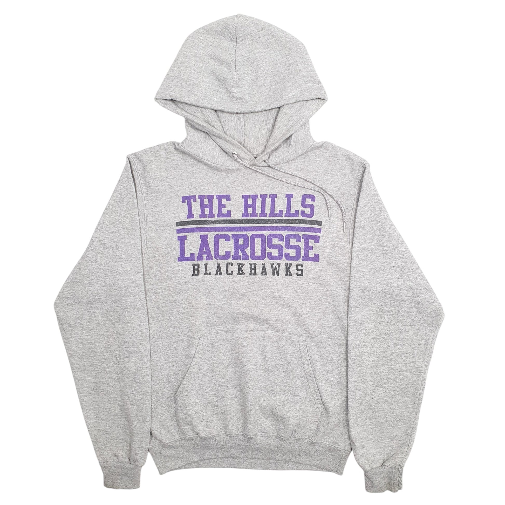 Mens Grey Champion Lacrosse Blackhawks Hoodie Jumper