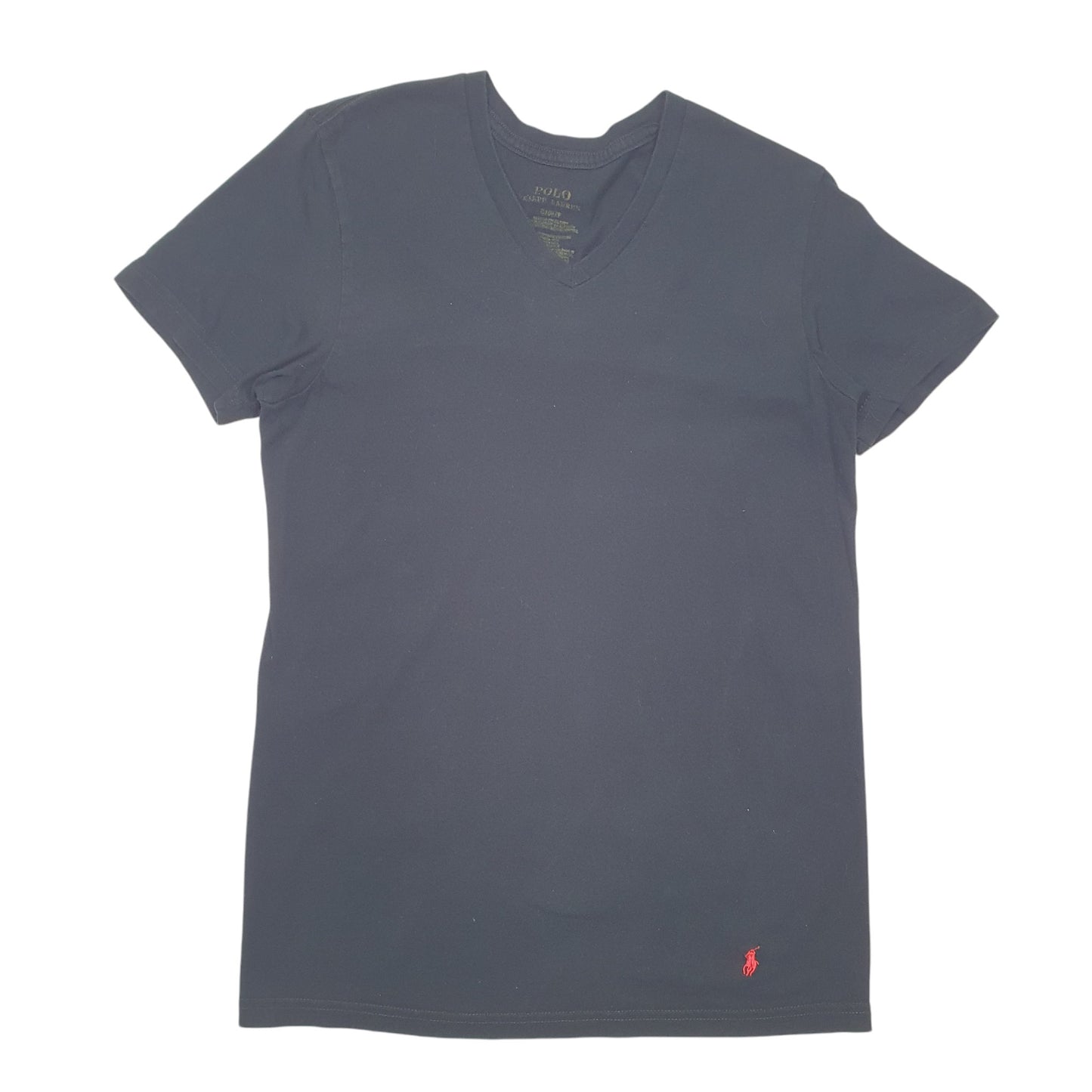 Mens Black Polo Ralph Lauren V Neck Short Sleeve T Shirt