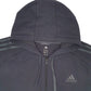 Mens Black Adidas  Full Zip Jumper