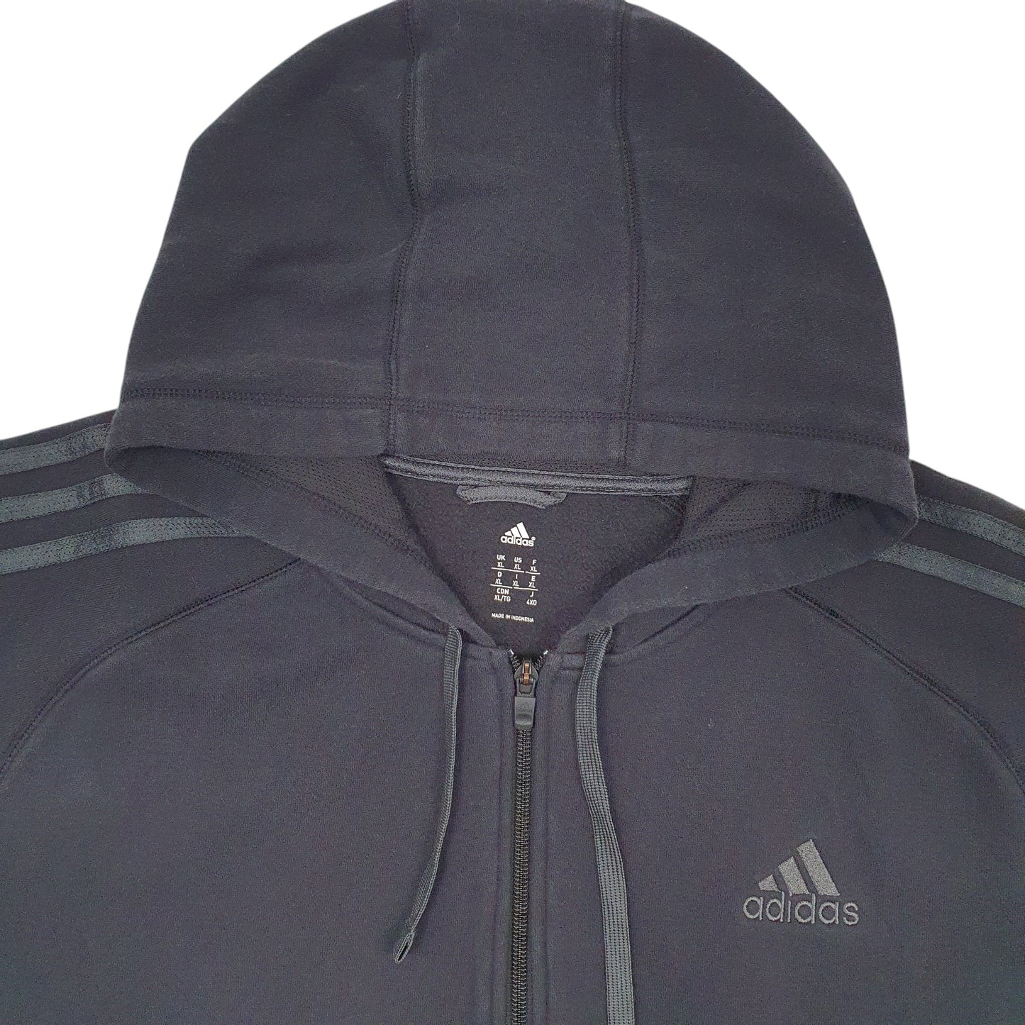 Mens Black Adidas  Full Zip Jumper