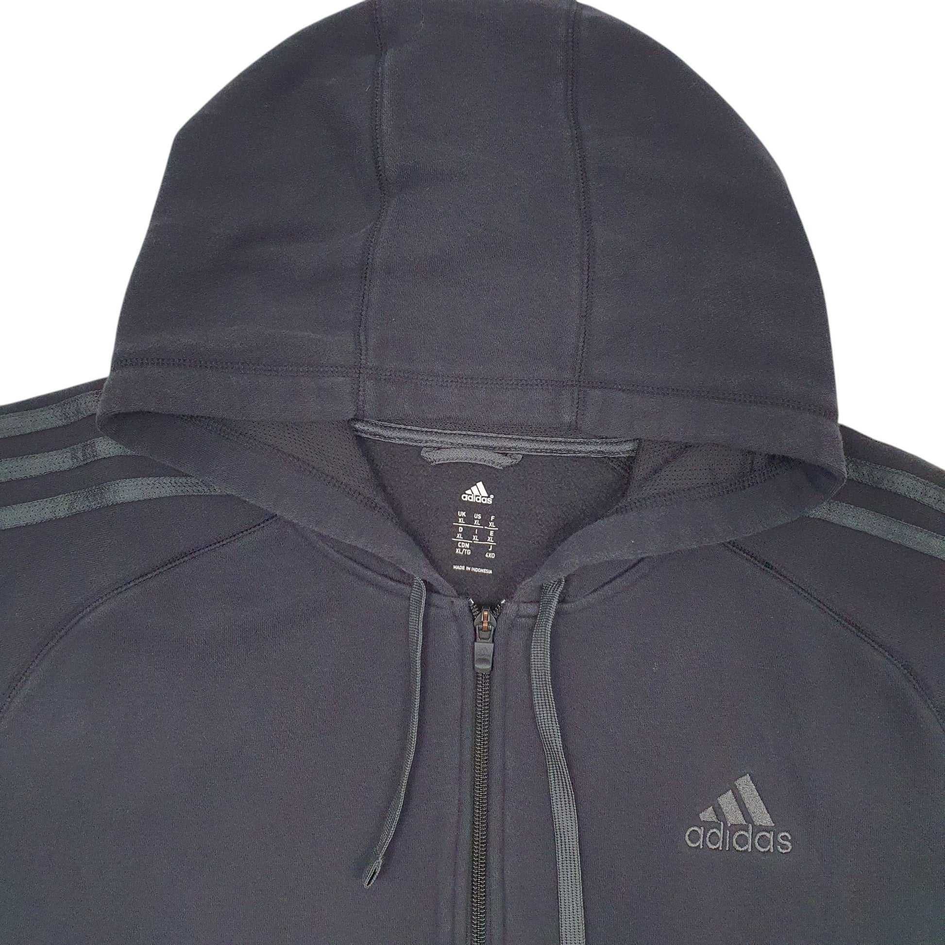 Mens Black Adidas  Full Zip Jumper