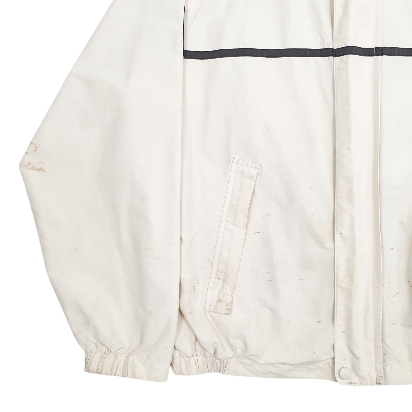 Mens Beige Nautica Spellout Full Zip Coat