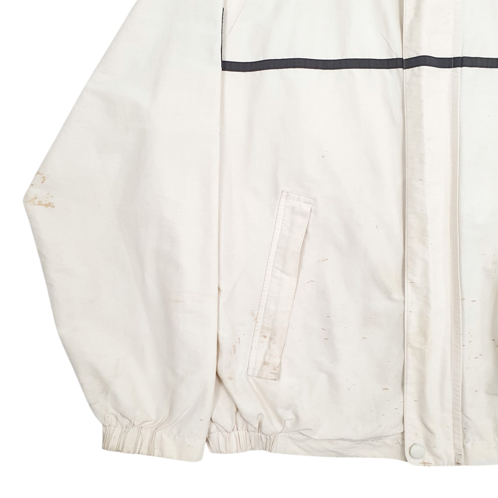 Mens Beige Nautica Spellout Full Zip Coat