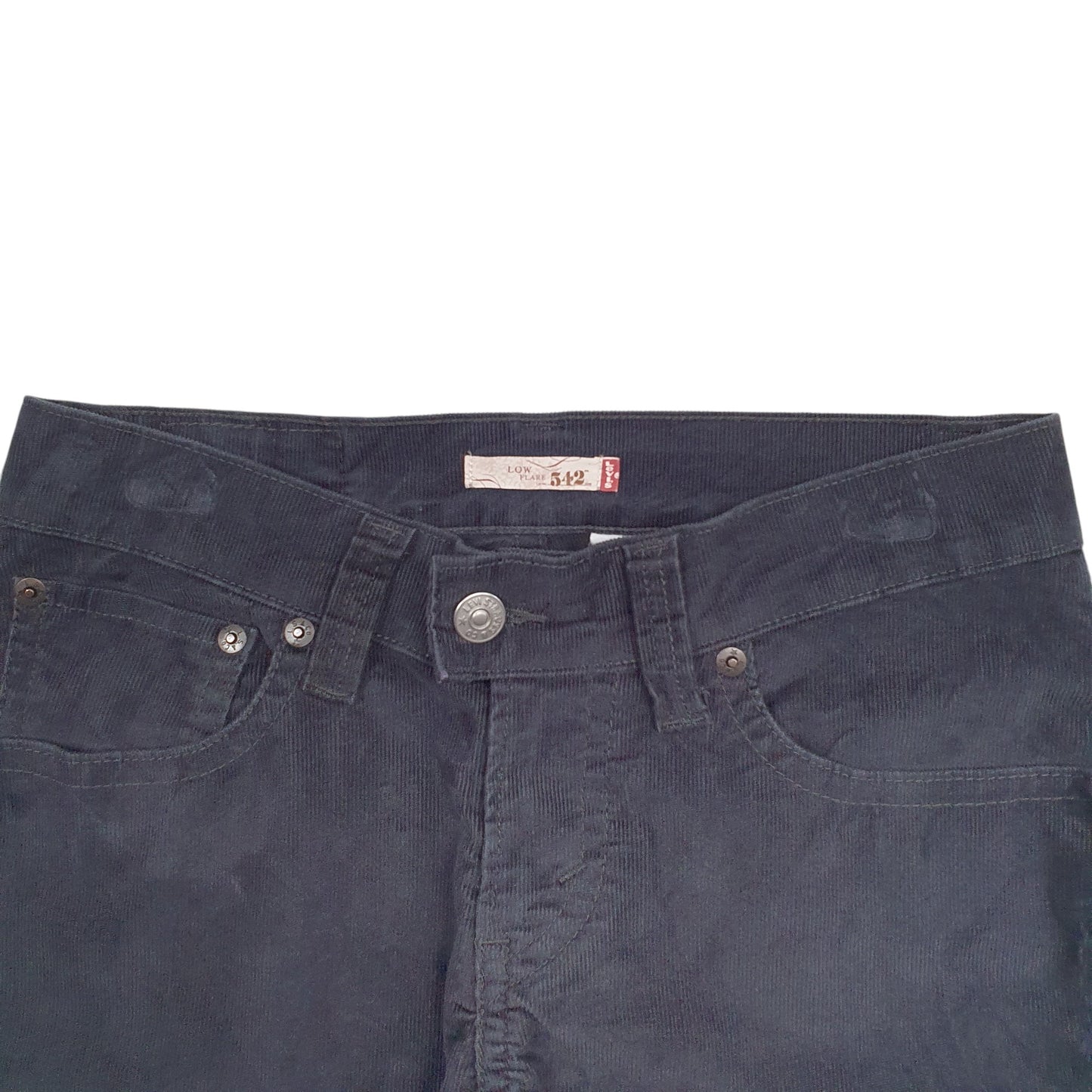 Womens Black Levis Low Flare Corduroy Trousers