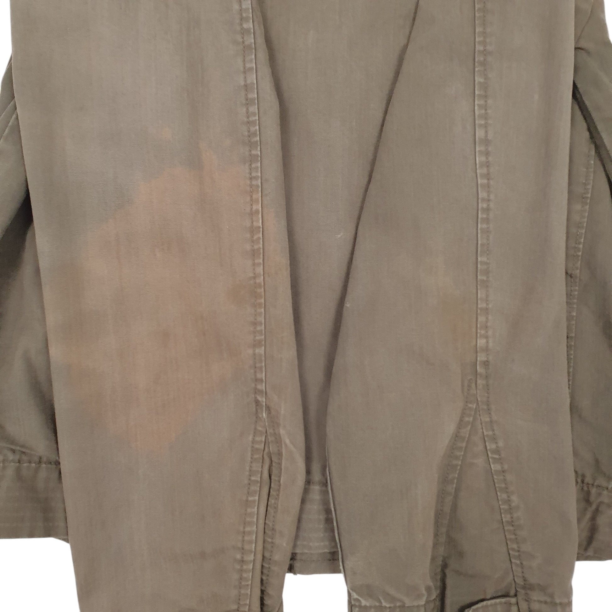 Mens Khaki Levis Stains on both Sleeves. Quarter Zip Coat