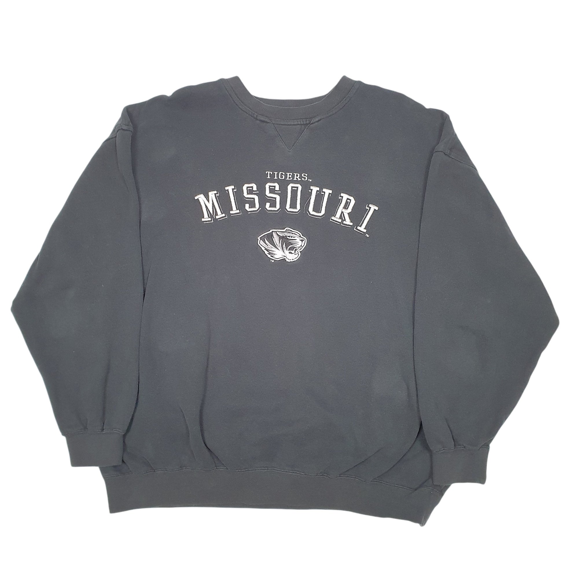 Mens Black Lee Vintage Sport Missouri Tigers Spellout USA Crewneck Jumper