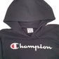 Mens Black Champion Spellout Hoodie Jumper