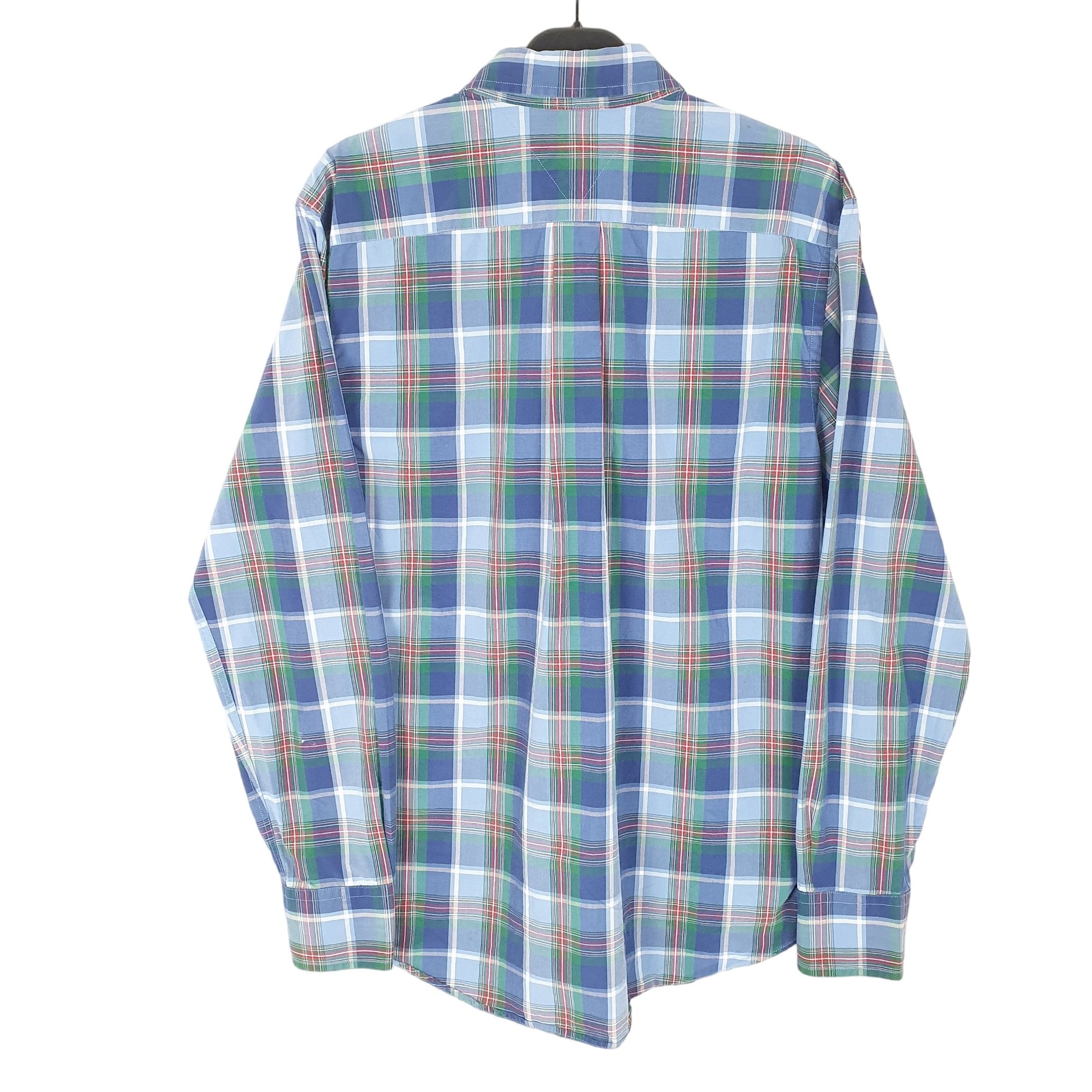 Mens Blue Tommy Hilfiger Heritage Poplin 80s 2 Ply Long Sleeve Shirt