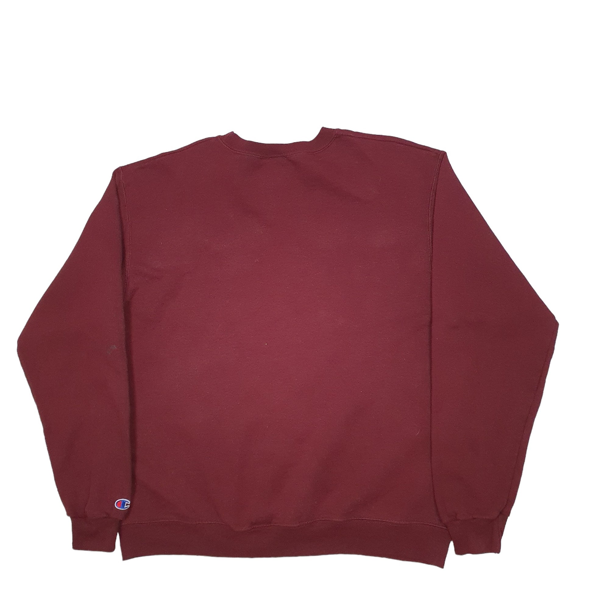 Mens Burgundy Champion Harvard University Spellout Crewneck Jumper
