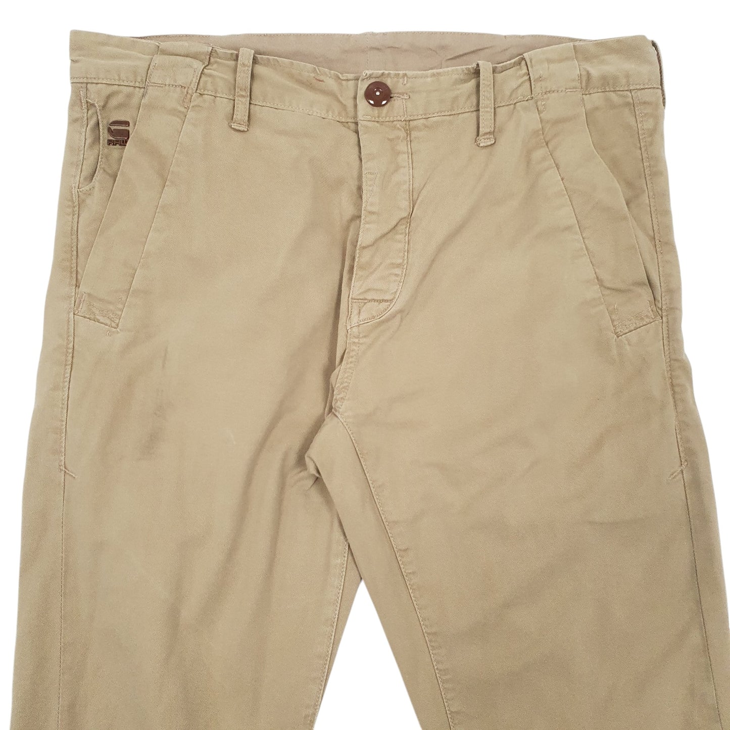 Mens Beige G Star Raw Chino Trousers