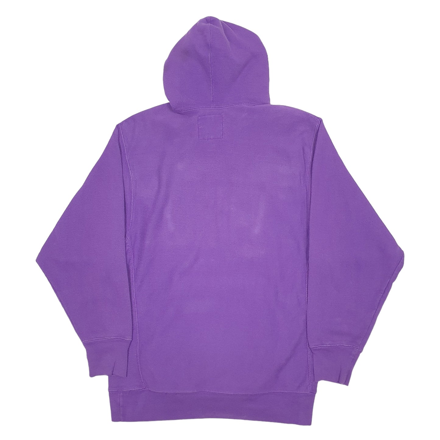 Mens Purple Steve & Barrys Reverse Weave Spellout Vintage Hoodie Jumper