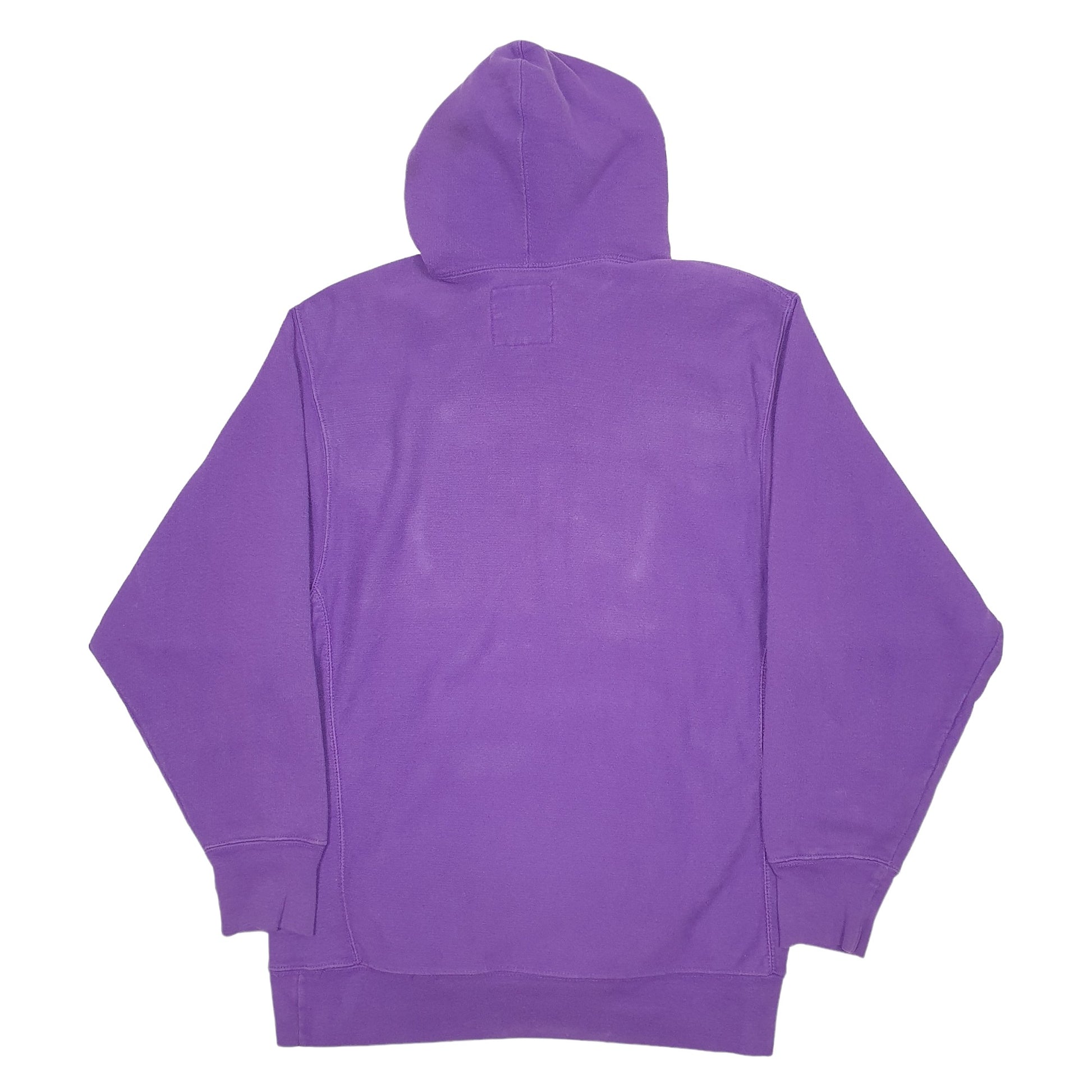 Mens Purple Steve & Barrys Reverse Weave Spellout Vintage Hoodie Jumper