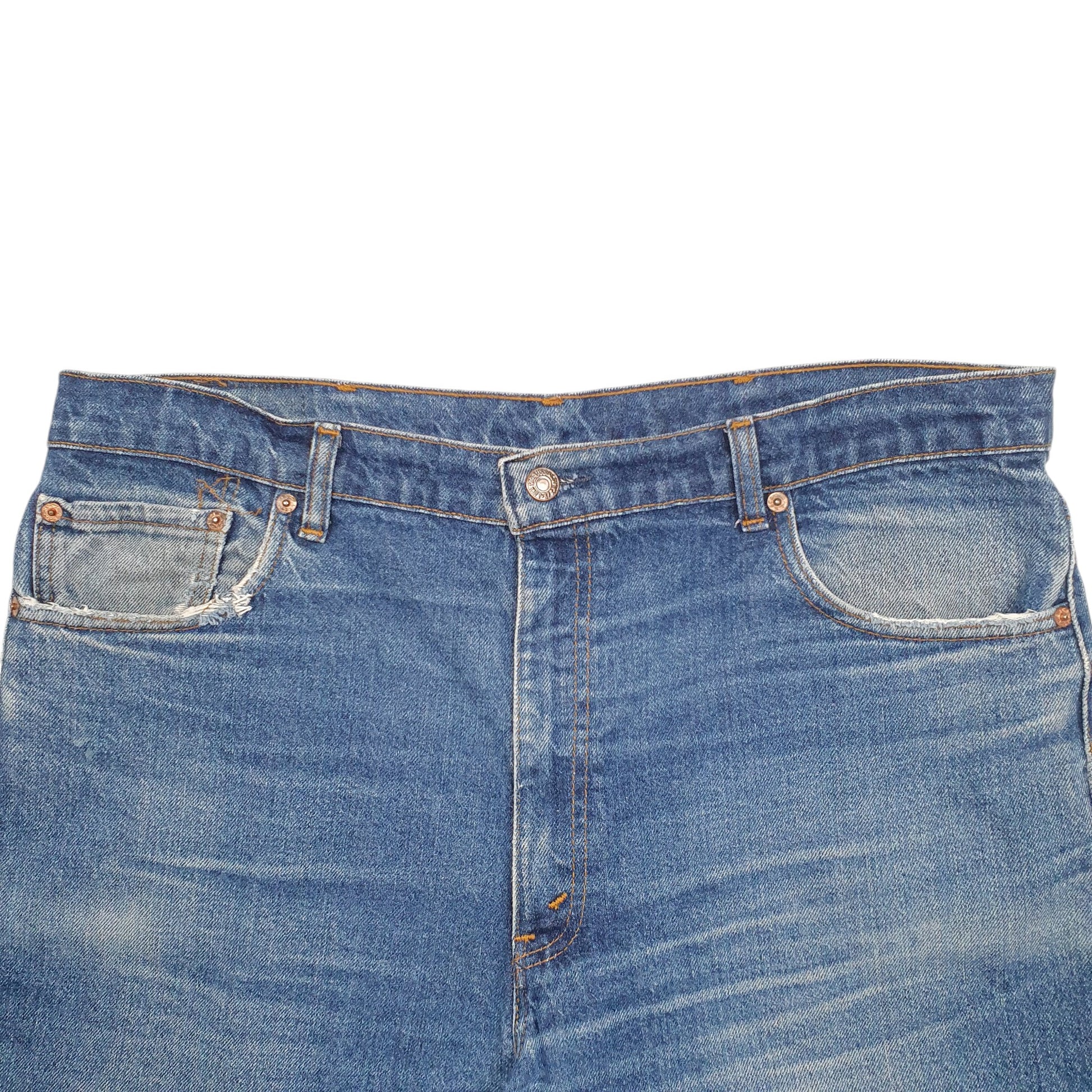 Mens Blue Levis Denim Jeans Jorts 565 Cut Off Denim Shorts