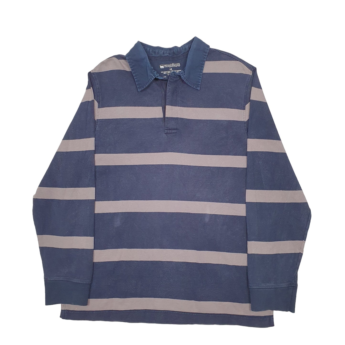 Mens Navy Wind River  Long Sleeve Shirt
