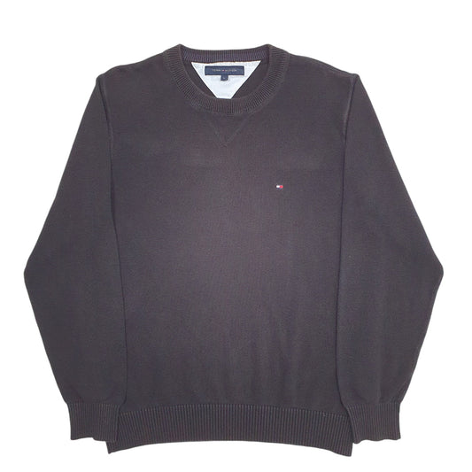 Mens Black Tommy Hilfiger Knit Crewneck Jumper