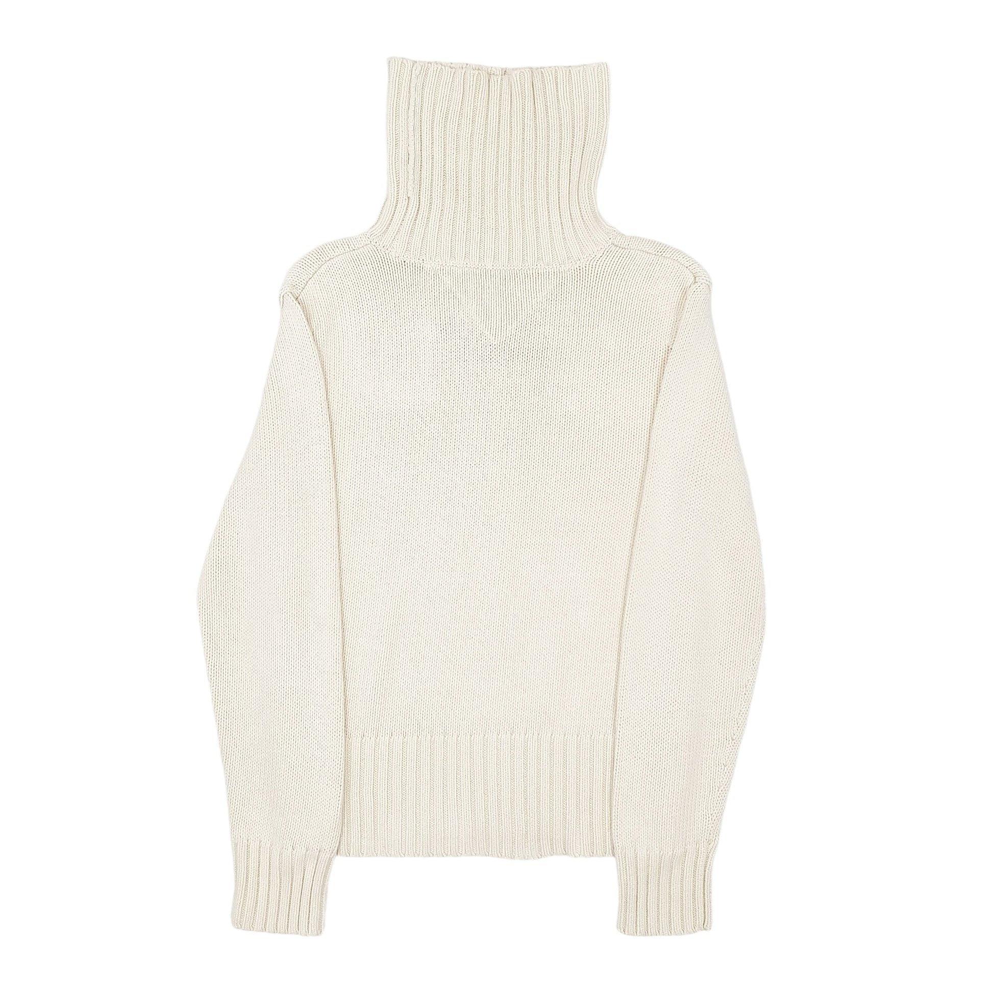 Womens Tommy Hilfiger Cream Turtle Neck Knitwear Jumper L – Bundl
