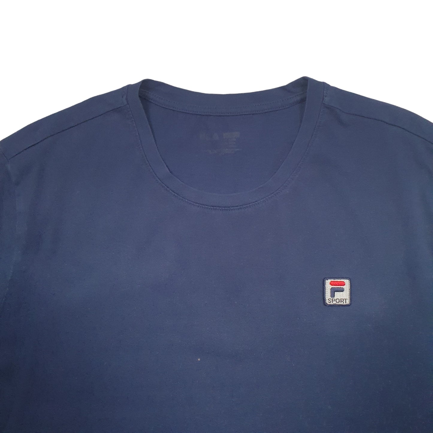 Mens Navy Fila  Short Sleeve T Shirt