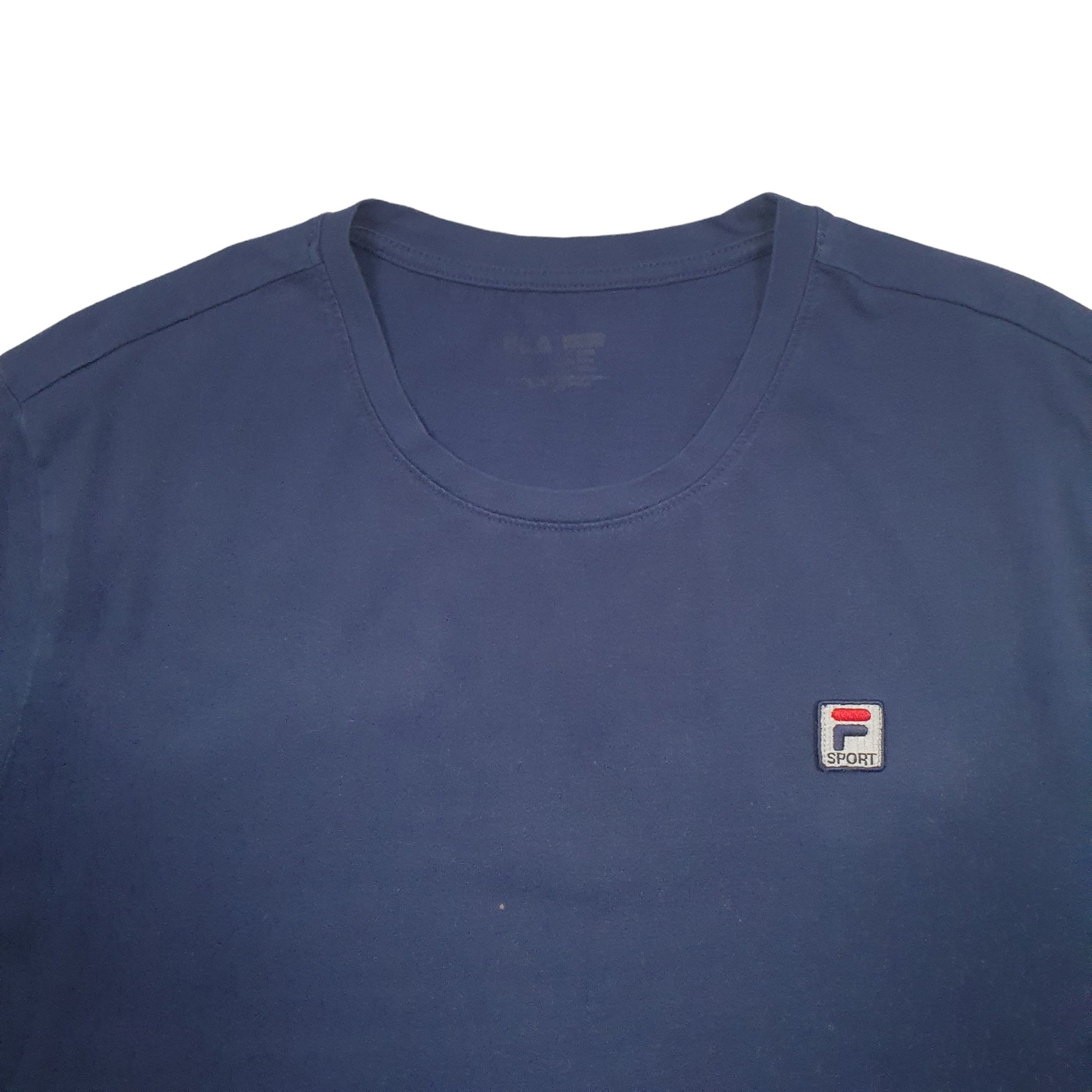 Mens Navy Fila  Short Sleeve T Shirt
