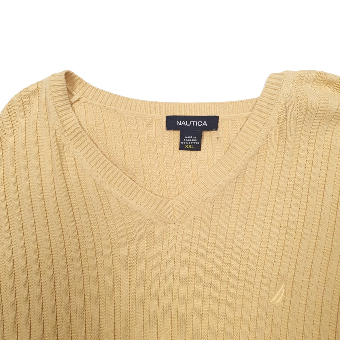 Mens Yellow Nautica Knit Crewneck Jumper