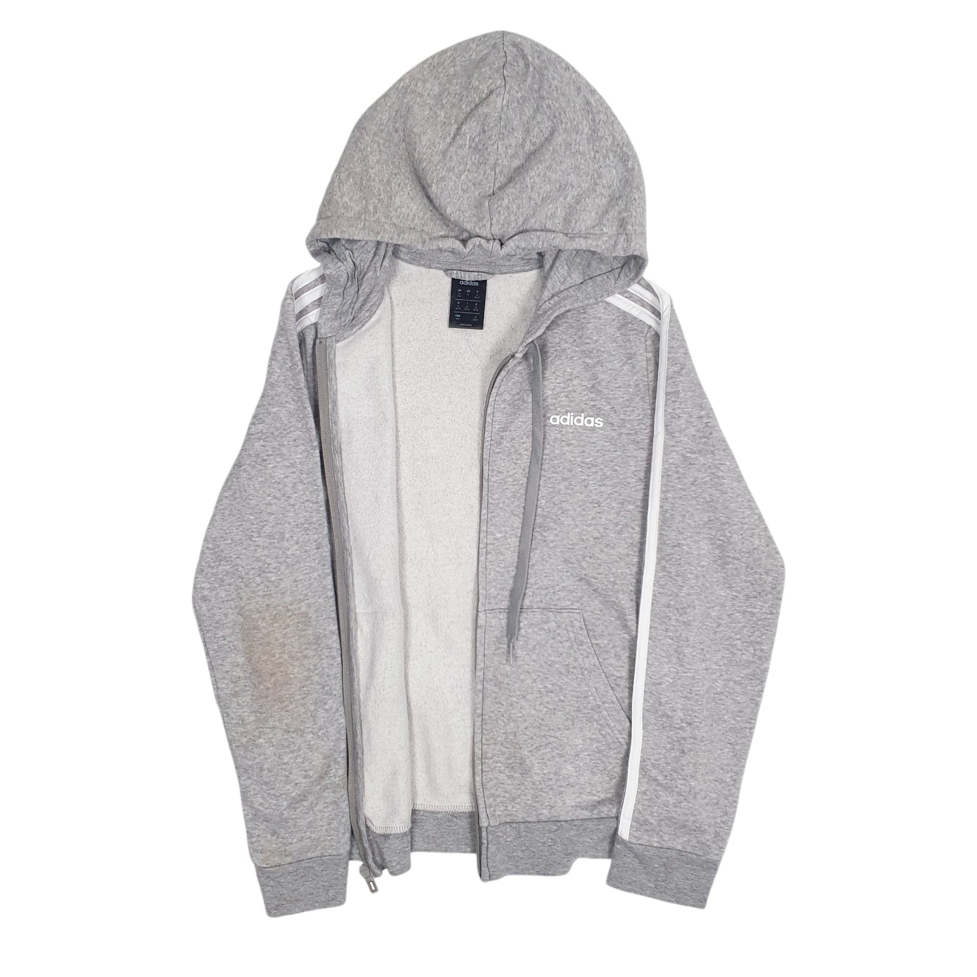 Womens Grey Adidas  Full Zip Jumper