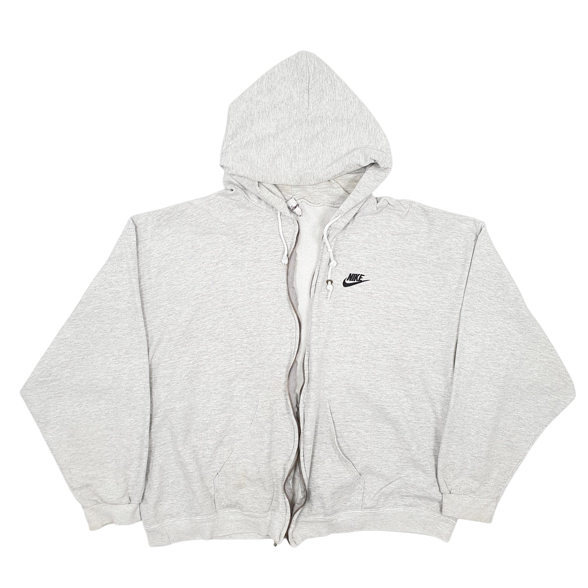 Mens Nike Grey Full Zip Vintage 80s 90s Made In USA Jumper XXL