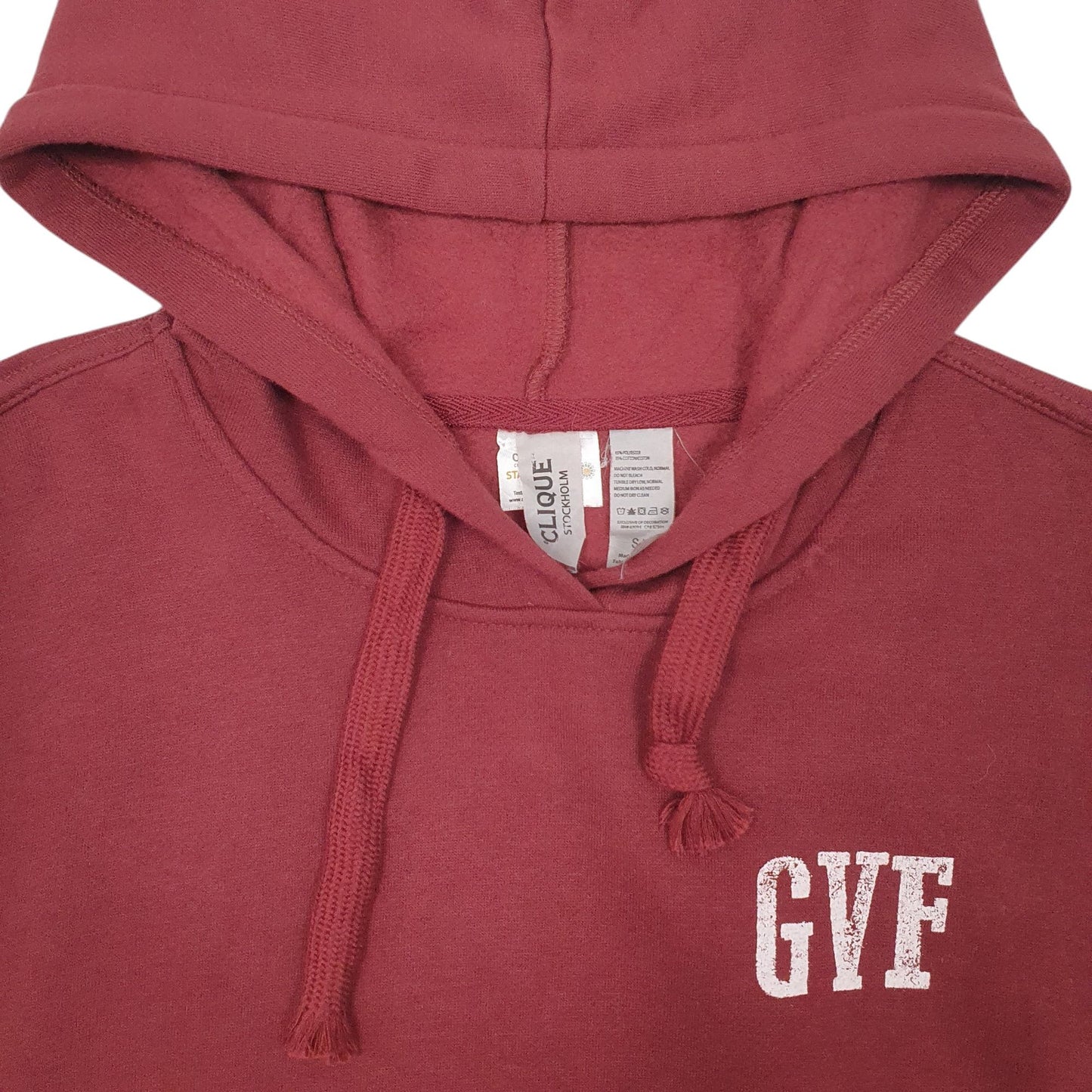 Mens Burgundy Clique  Hoodie Jumper