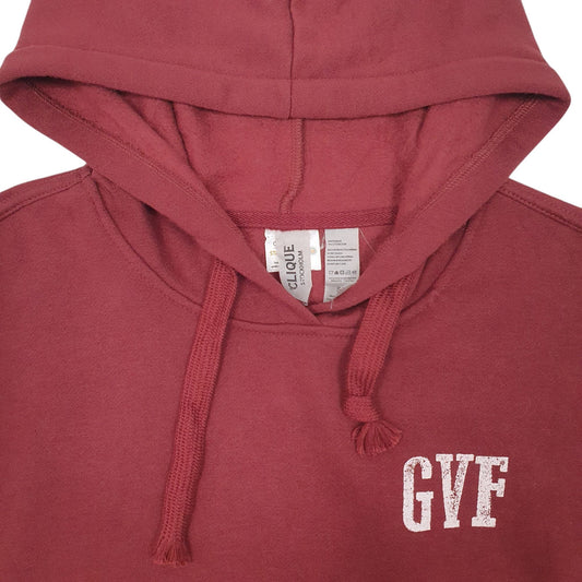 Mens Burgundy Clique  Hoodie Jumper