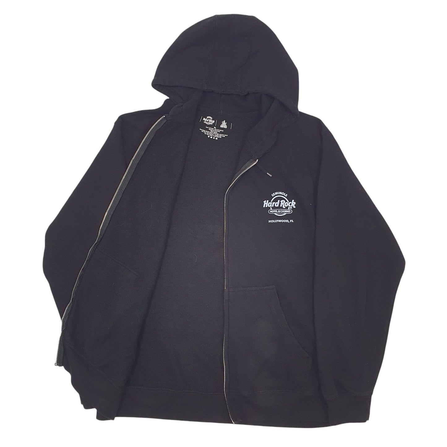 Mens Black Hard Rock  Full Zip Jumper