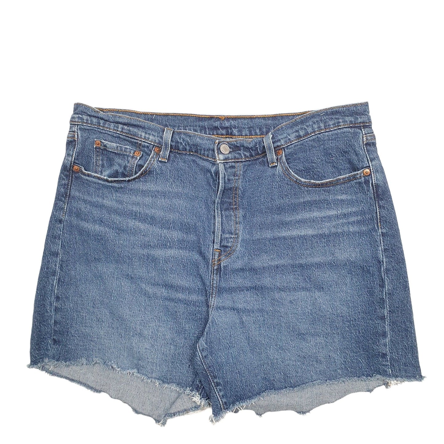 Womens Blue Levis 501 Jorts Denim Shorts