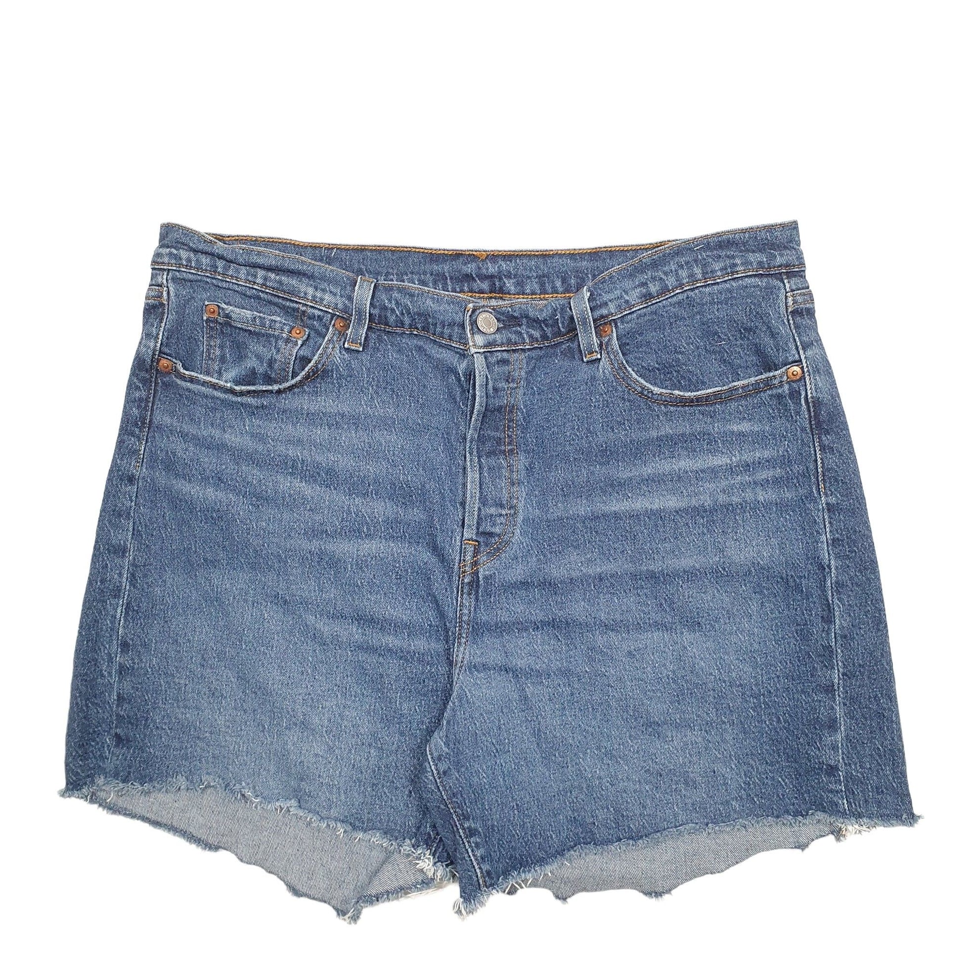 Womens Blue Levis 501 Jorts Denim Shorts