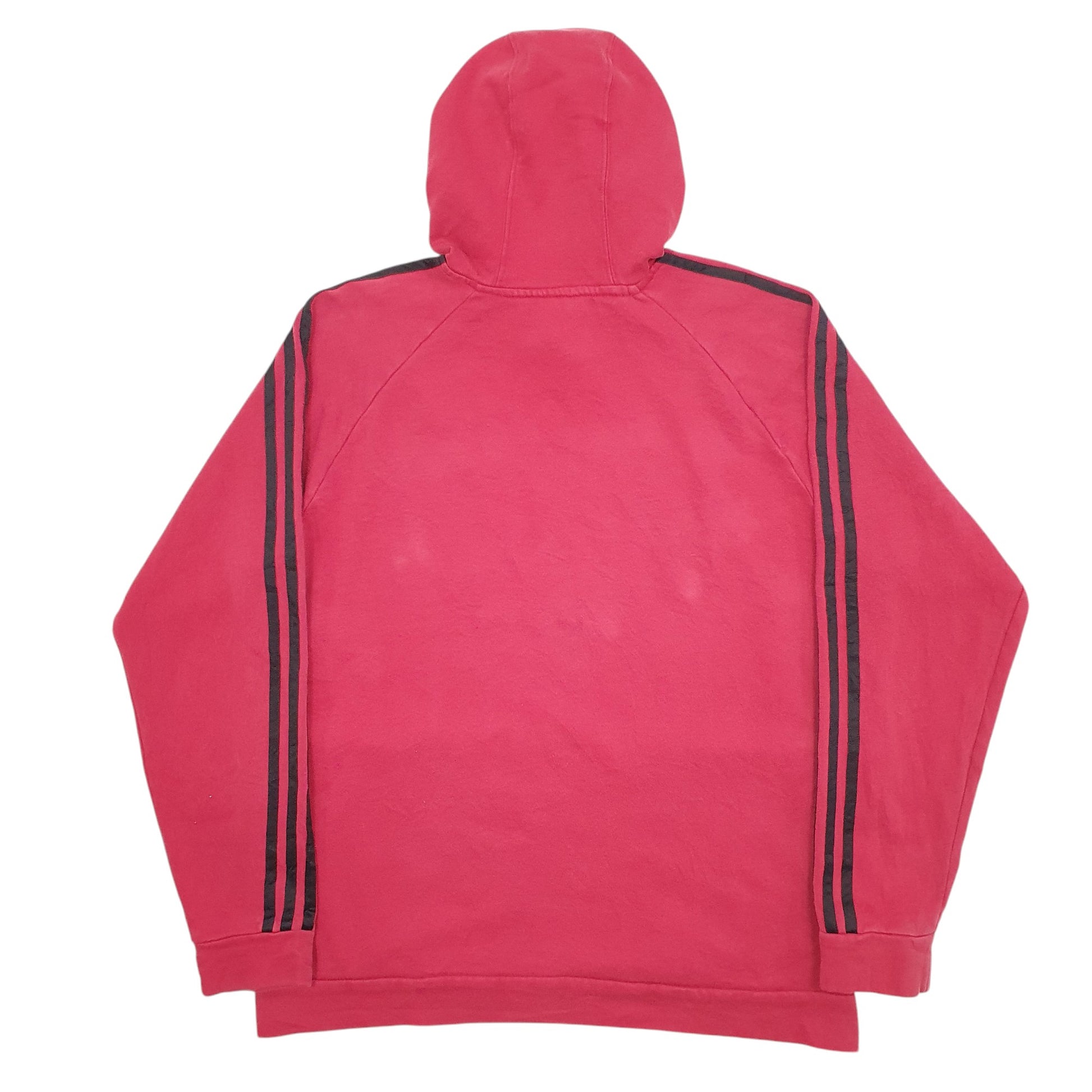 Mens Red Adidas Spellout Hoodie Jumper