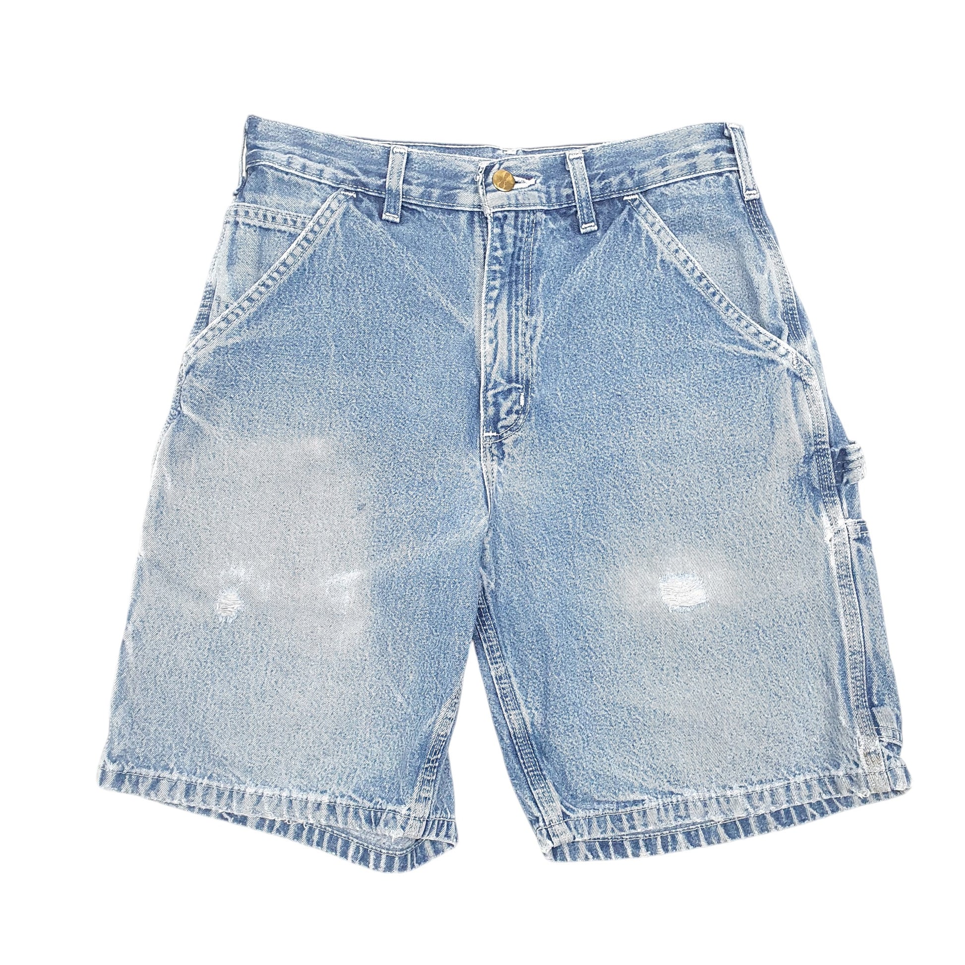 Mens Blue Carhartt Workwear Denim Jean Jort B28 Carpenter Shorts