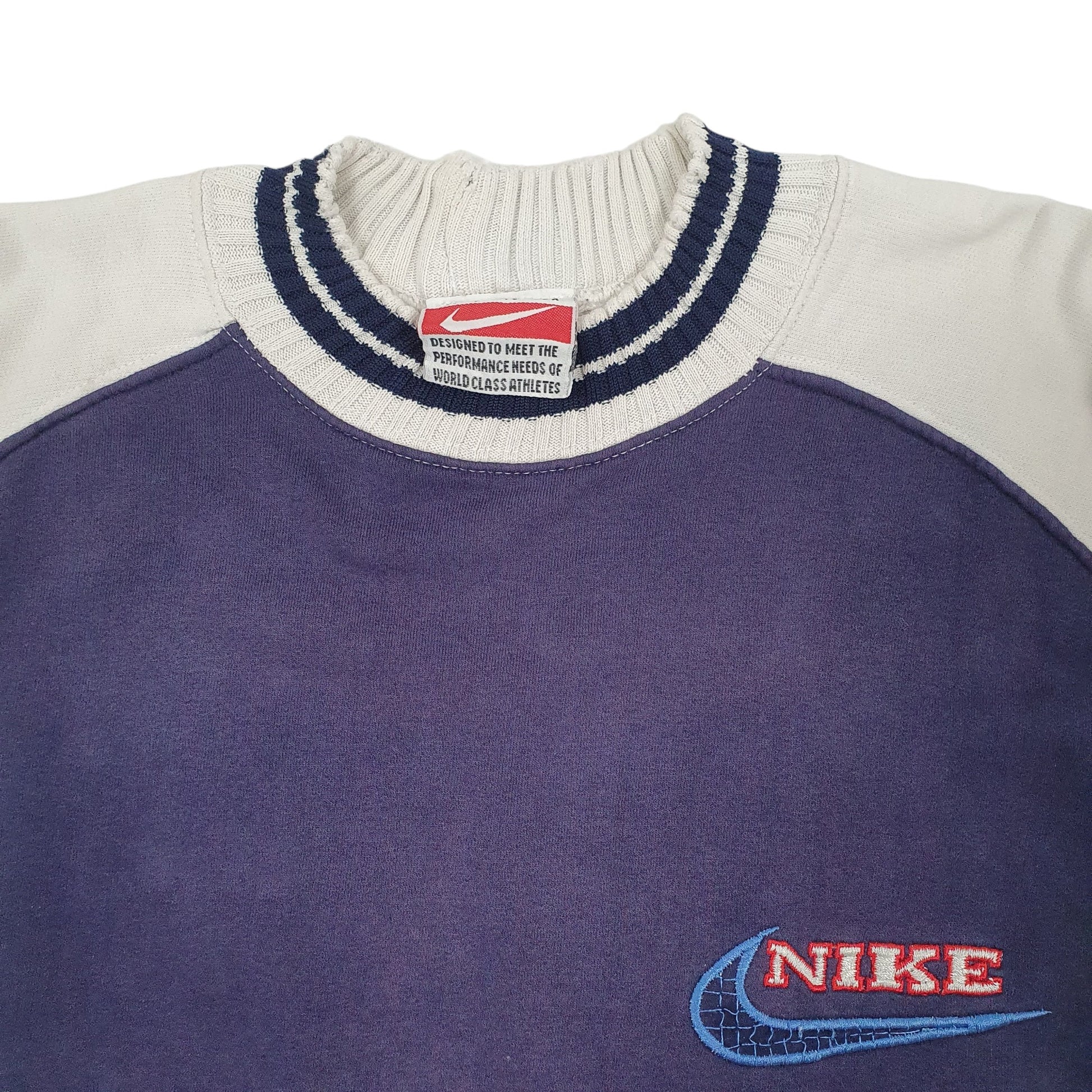 Mens Navy Nike Premier Vintage 90s Crewneck Jumper