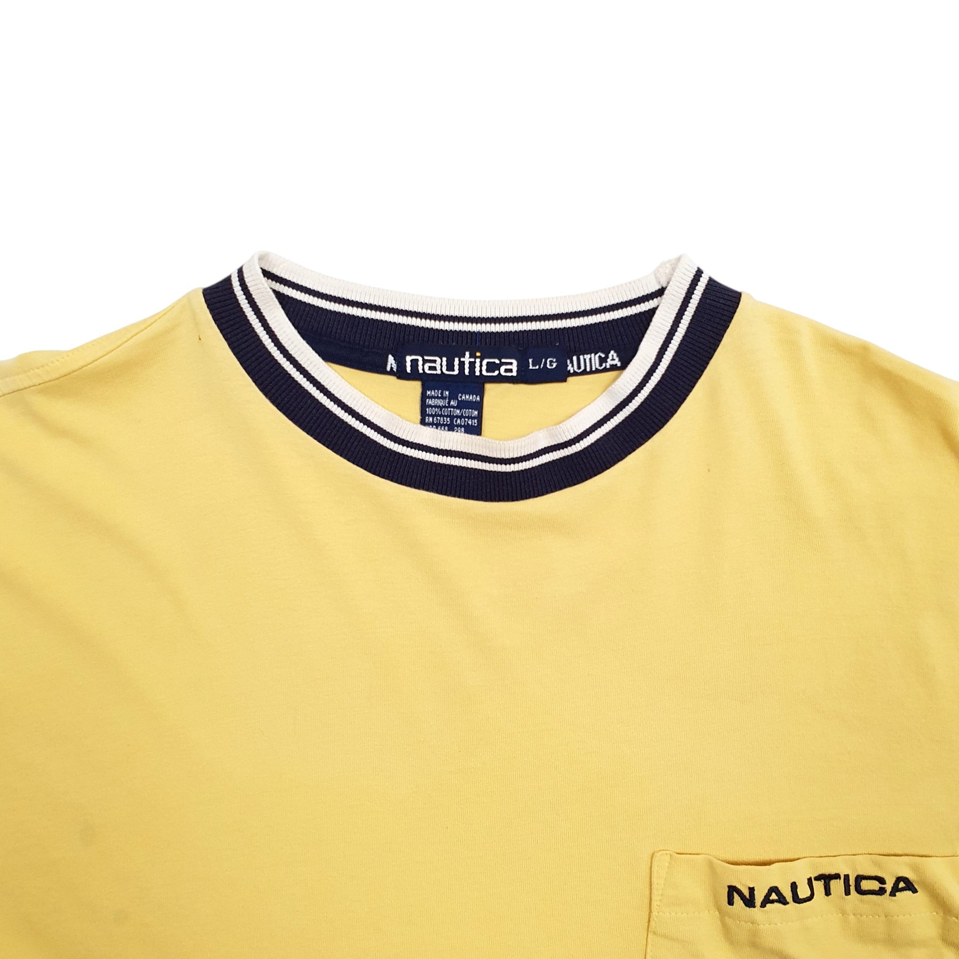 Mens Yellow Nautica  Short Sleeve T Shirt