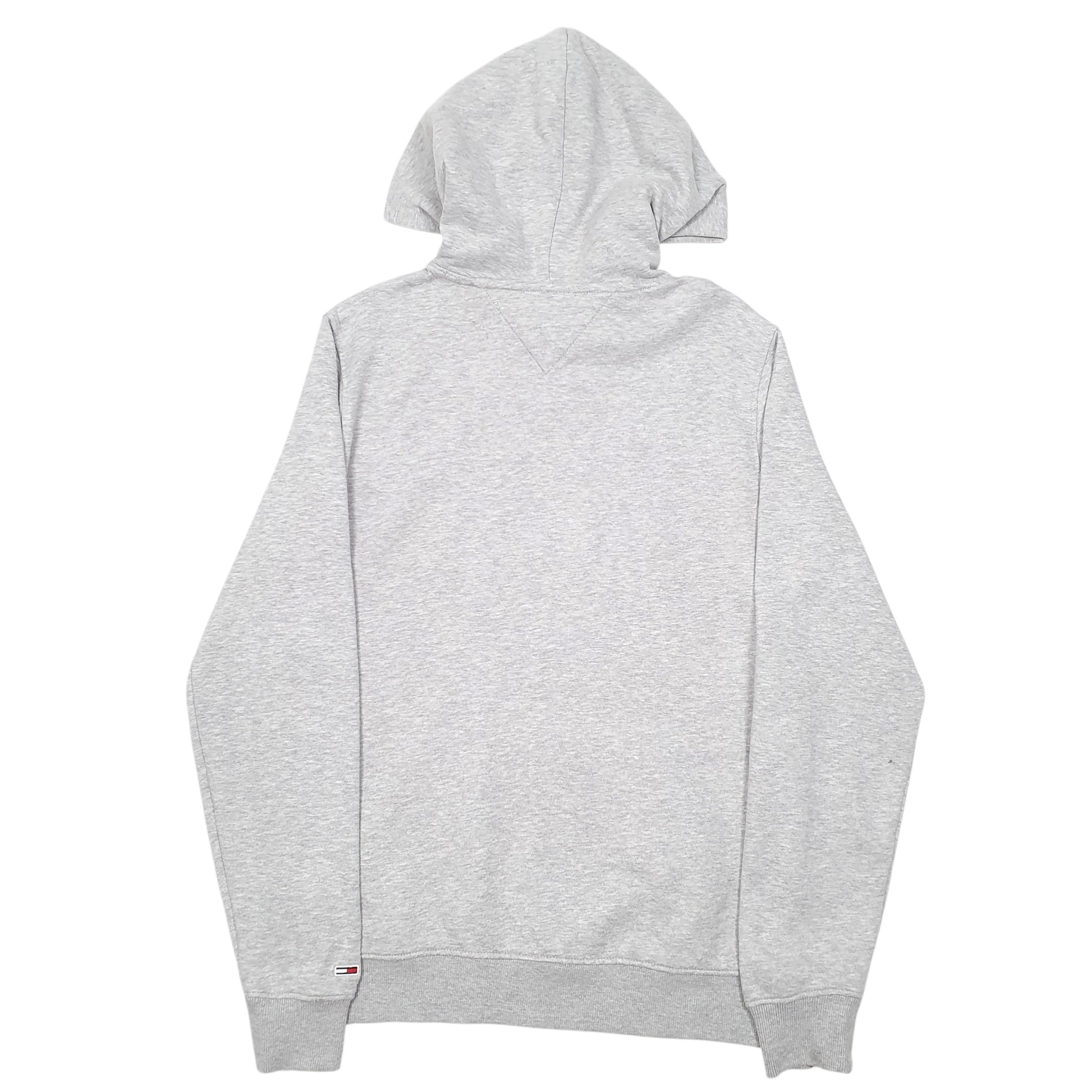 Mens Grey Tommy Hilfiger Jeans Spellout Hoodie Jumper