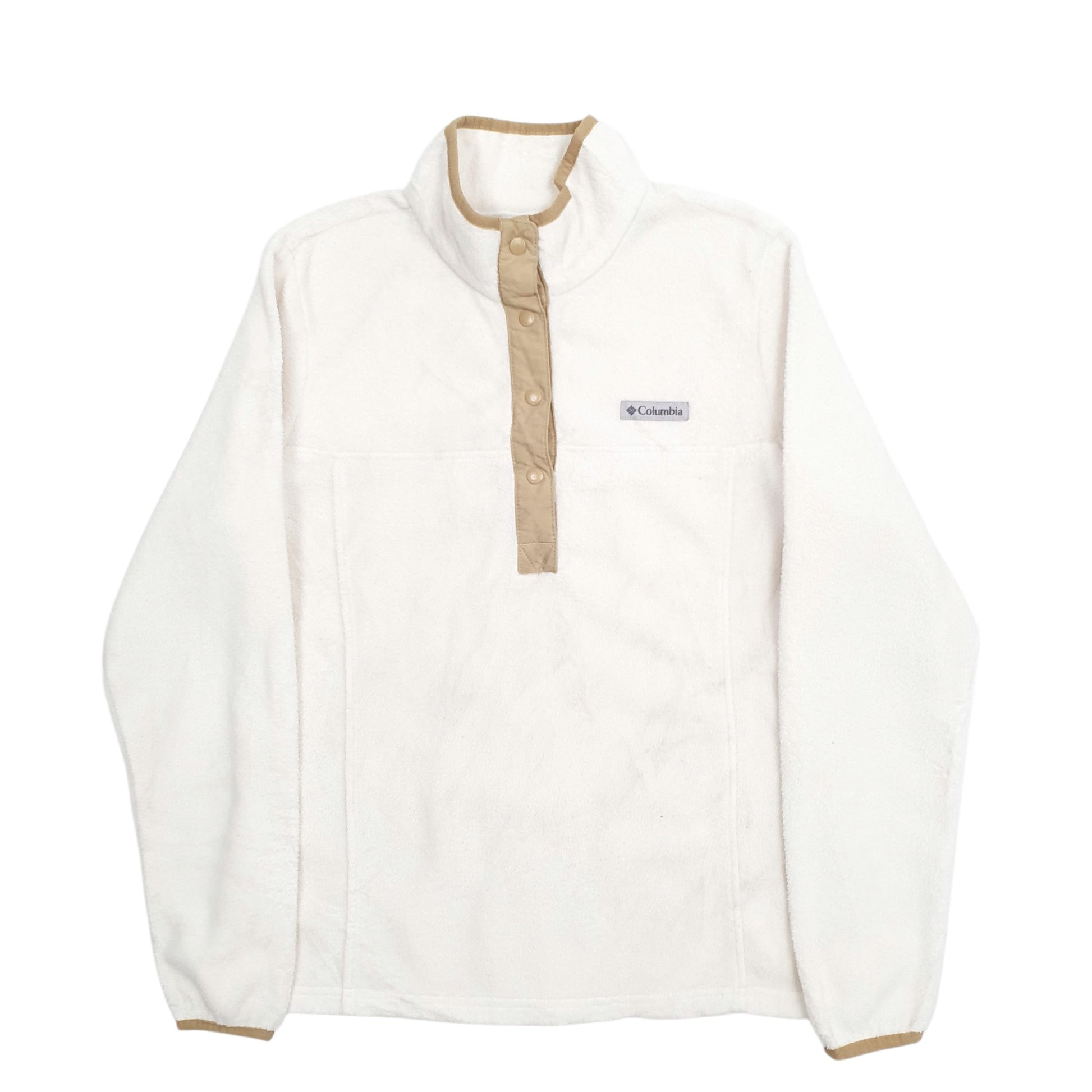 Womens Cream Columbia  Quarter Zip Jumper