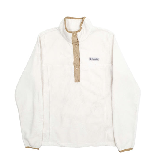 Womens Cream Columbia  Quarter Zip Jumper