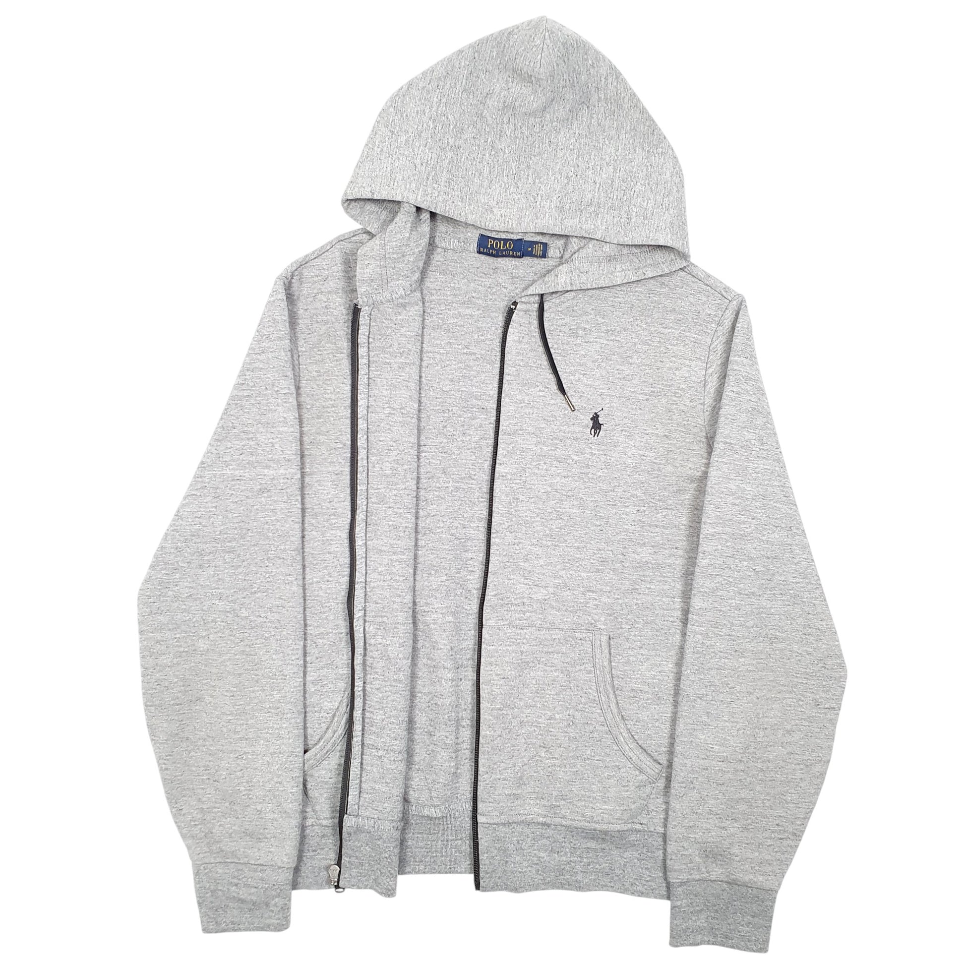 Mens Grey Polo Ralph Lauren Hoodie Full Zip Jumper