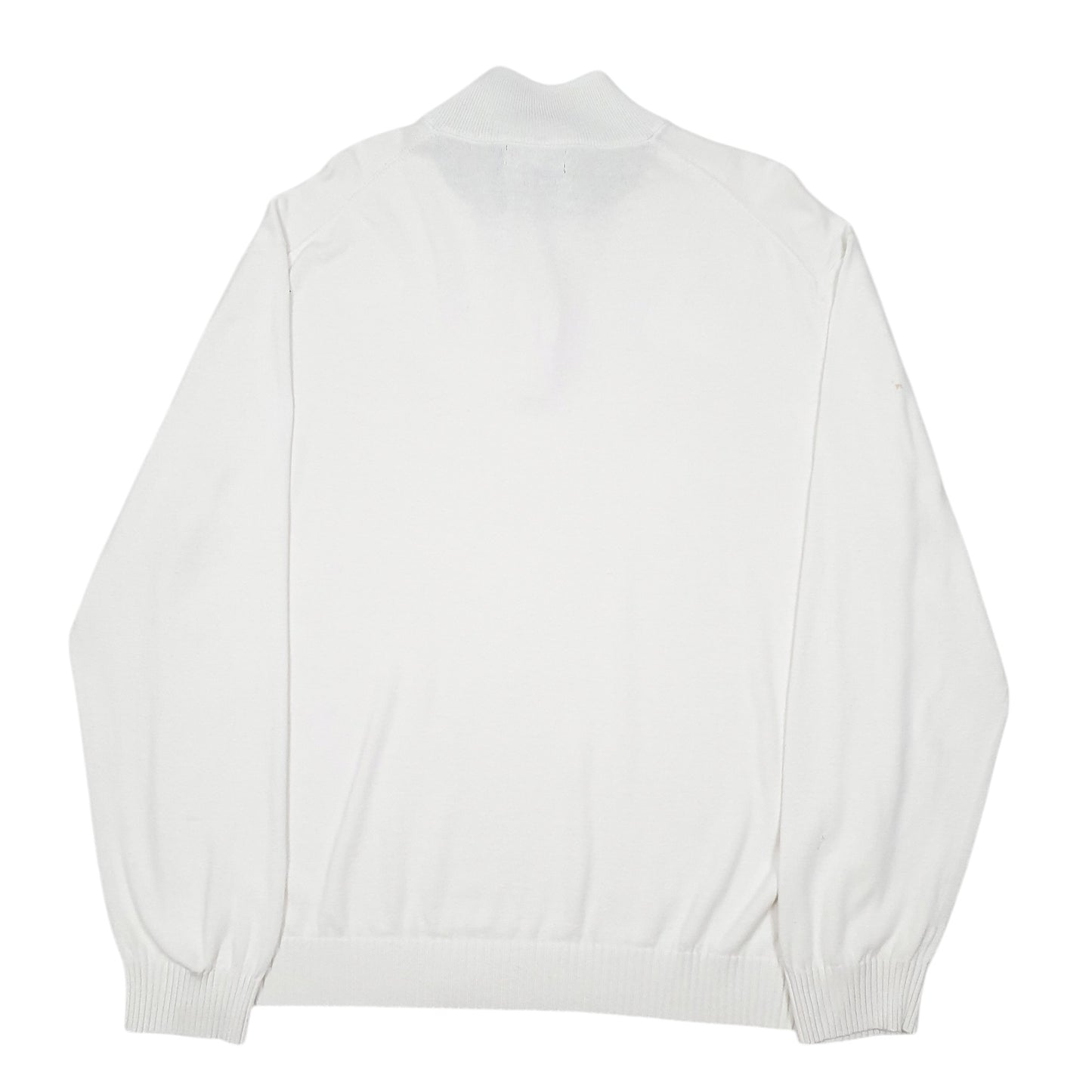 Mens White Nautica Knit Quarter Zip Jumper