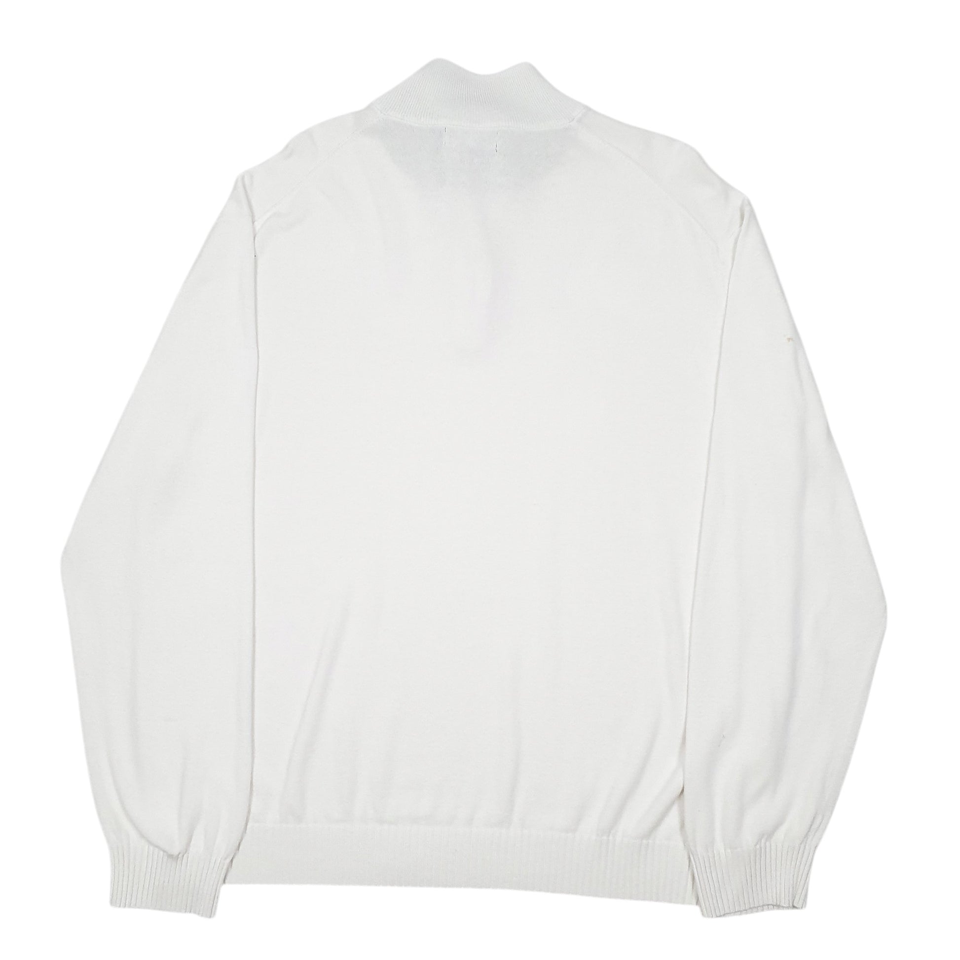 Mens White Nautica Knit Quarter Zip Jumper